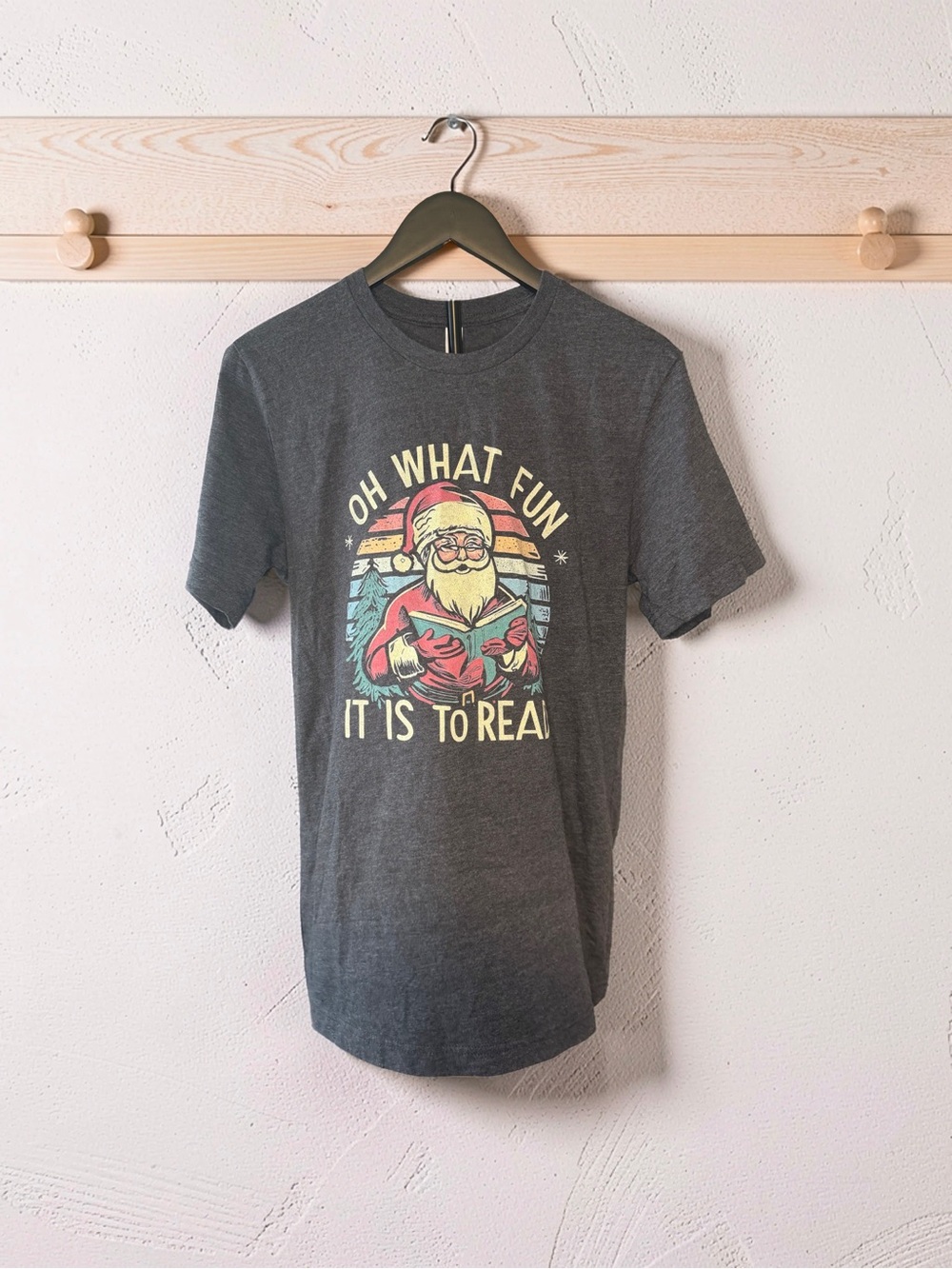 Oh What Fun It Is to Read! Charcoal Women’s Graphic Tee